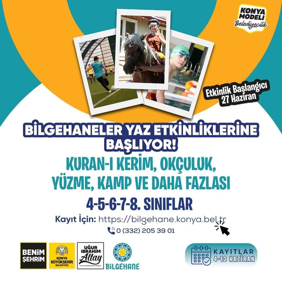 BİLGEHANE’DE  YAZ  ETKİNLİKLERİ BAŞLIYOR !