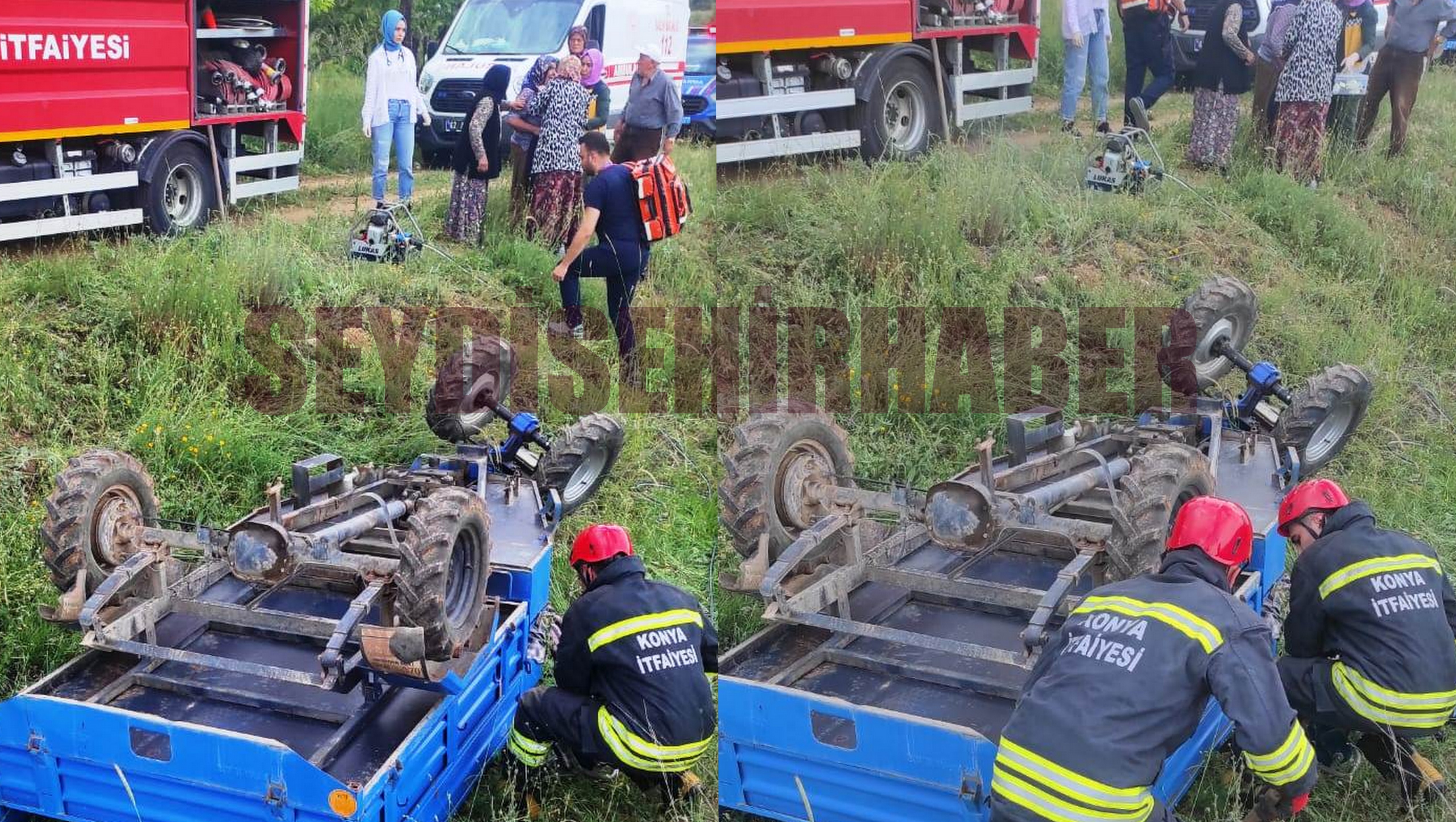 Bozkırda   feci  kaza;  Patpatın  devrilmesi sonucu 1 kişi öldü