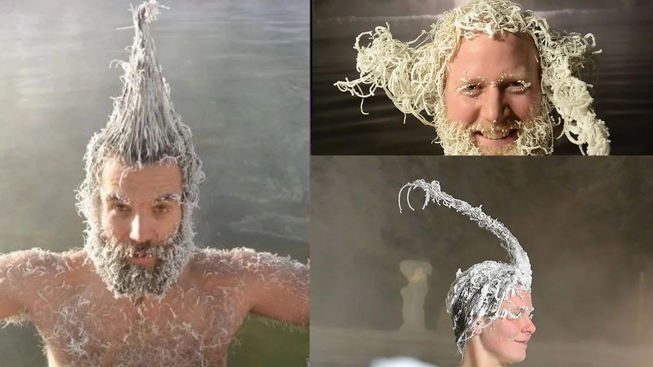 Buda Saç dondurma yarışması! Çok ama çok şaşıracaksınız! Eksi 20 derece