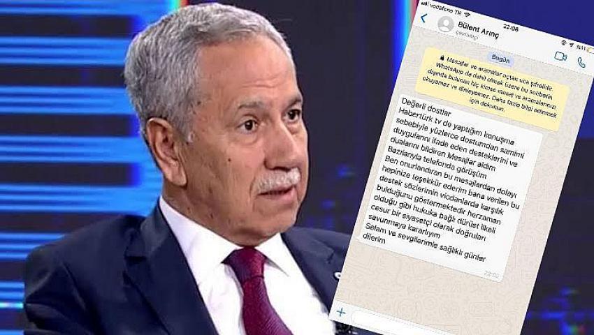 Bülent Arınç'tan yeni açıklama! "Doğruları savunmaya kararlıyım"