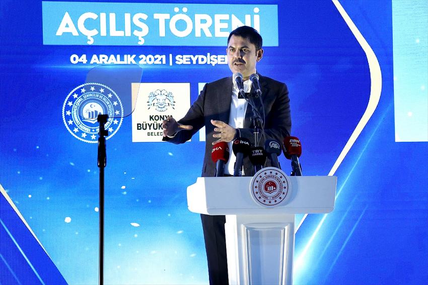 Çevre, Şehircilik ve İklim Değişikliği Bakanı Kurum, Konya'da açılış töreninde konuştu: