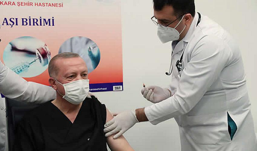 Cumhurbaşkanı Erdoğan aşının ikinci dozunu yaptırdı