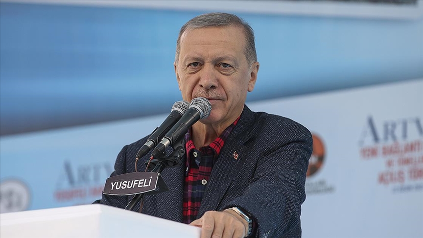 Cumhurbaşkanı Erdoğan: Yusufeli Barajının üretim kapasitesi 2,5 milyon konutun enerji ihtiyacını karşılayacak düzeyde