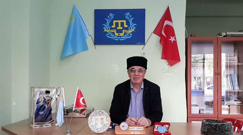 Dünya Kırım Tatar Dernek Başkanı Mustafa Sarıkamış basın açıklaması