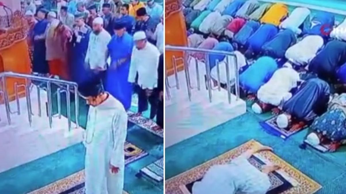 Endonezya'da Namaz sırasında kalp krizi geçiren imam secdede vefat etti
