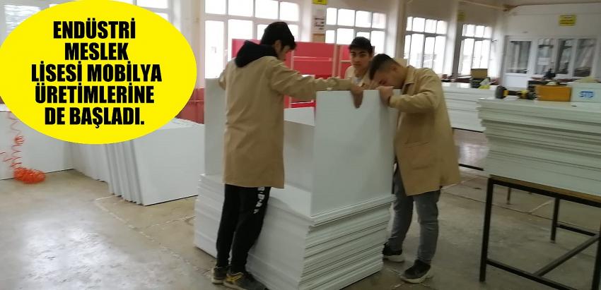 ENDÜSTRİ MESLEK LİSESİ MOBİLYA ÜRETİMLERİNE DE BAŞLADI.