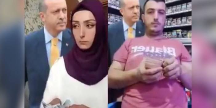 Erdoğan'ın fotoğrafını kullanarak para sayma videosu çekenlere soruşturma başlatıldı.