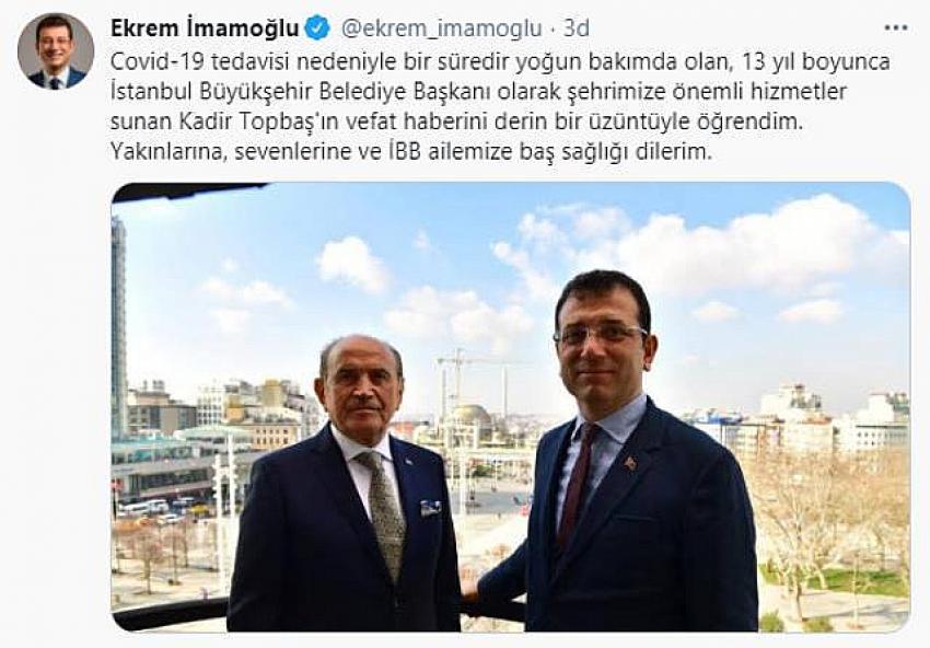 Eski İstanbul Büyükşehir Belediye Başkanı Kadir Topbaş hayatını kaybetti