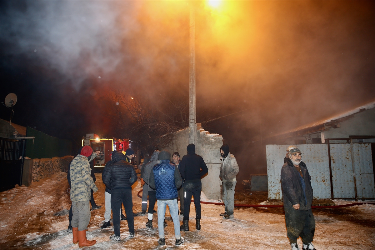 Eskişehir'de ağılda çıkan yangında 80 hayvan telef oldu
