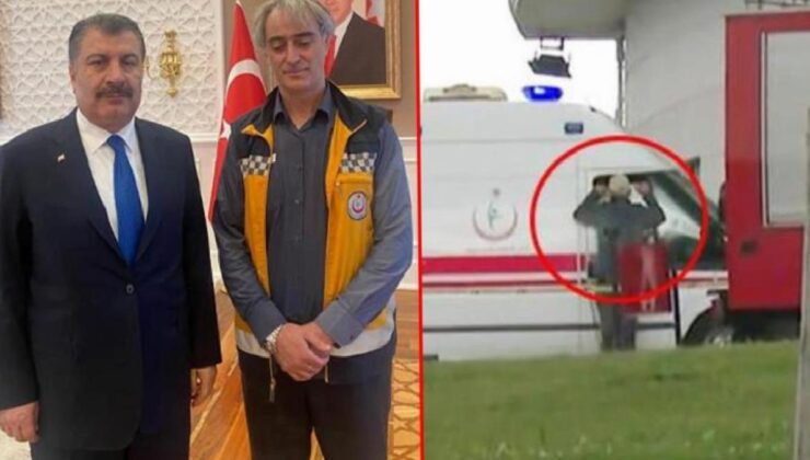 Fahrettin Koca, "Sağlık Bakanı gelmezse kendimi patlatırım" protestosunda bulunan ambulans şoförüyle bir araya geldi