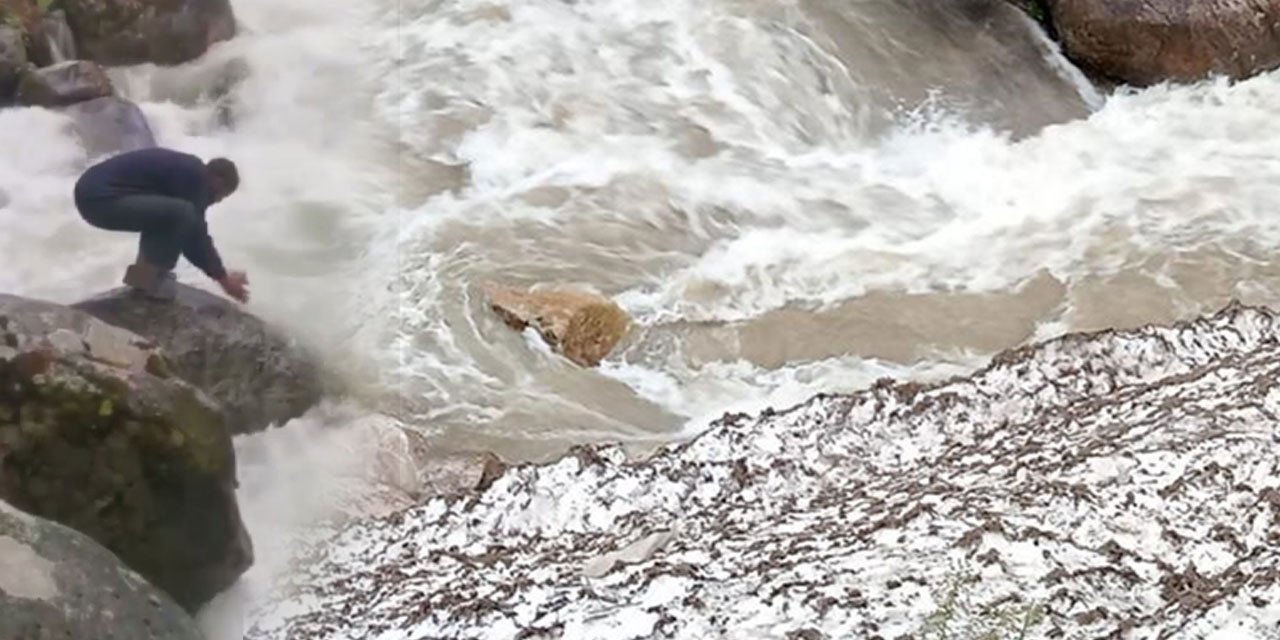 Fotoğraf çekinirken dereye düşen turist kayboldu