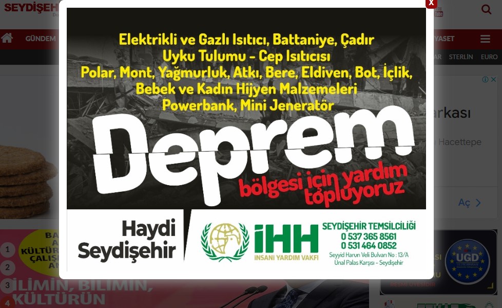 İHH SEYDİŞEHİR TEMSİLCİLİĞİNDEN DEPREM BÖLGESİNE  YARDIM ÇAĞRISI