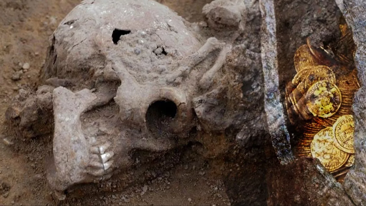 İNGİLTEREDE Onlarca kafası kesilmiş iskelet, küp küp altın... Topraktan gizem fışkırdı!
