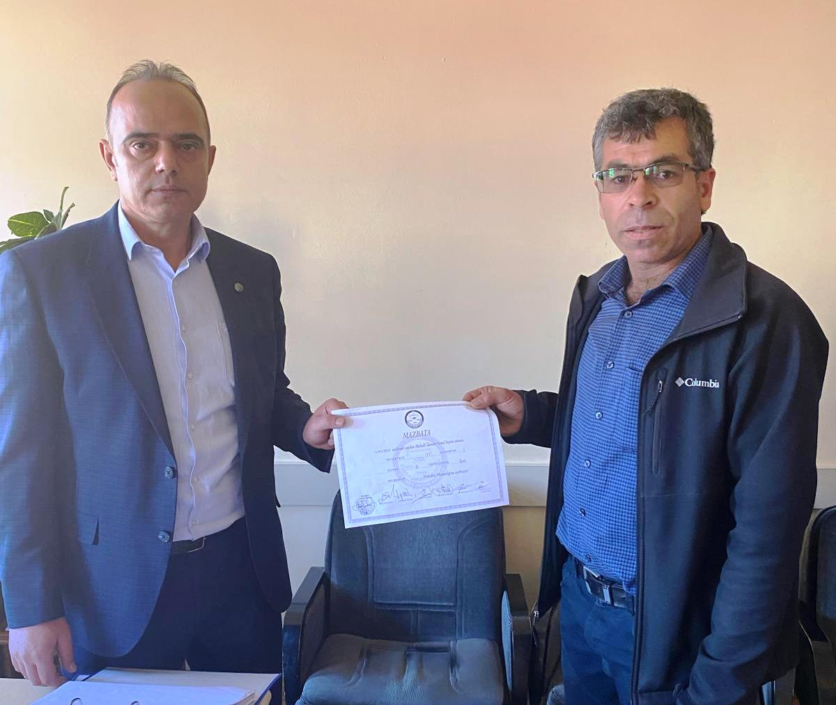 SEYDİŞEHİRDE  MAZBATASI  GERİ  ALINAN MUHTARIN MAZBATASINI   YSK   GERİ VERDİ.