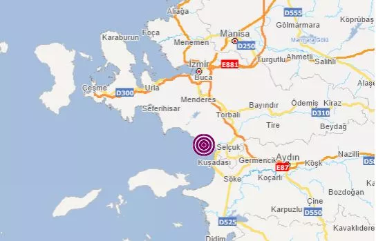 İzmir'de deprem meydana geldi