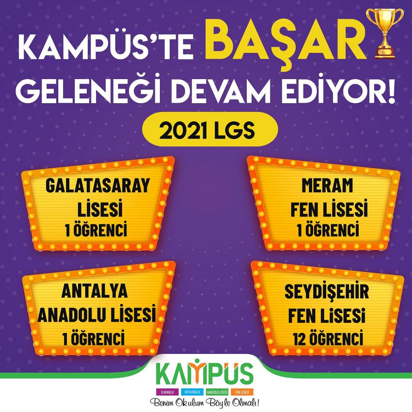 Kampüs Okulları’ndan LGS de büyük başarı;