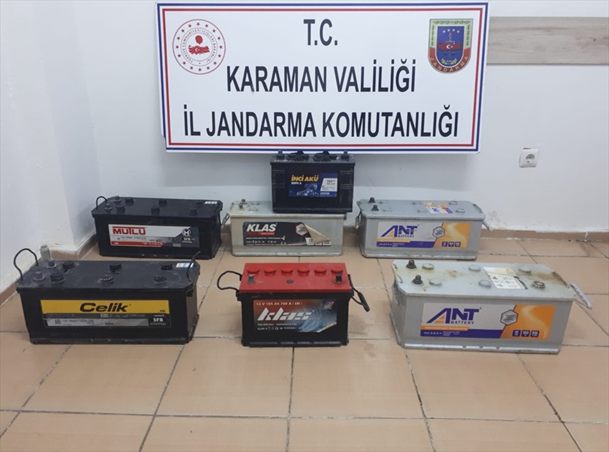 Karaman'da traktörlerden akü çaldığı öne sürülen 3 şüpheli yakalandı