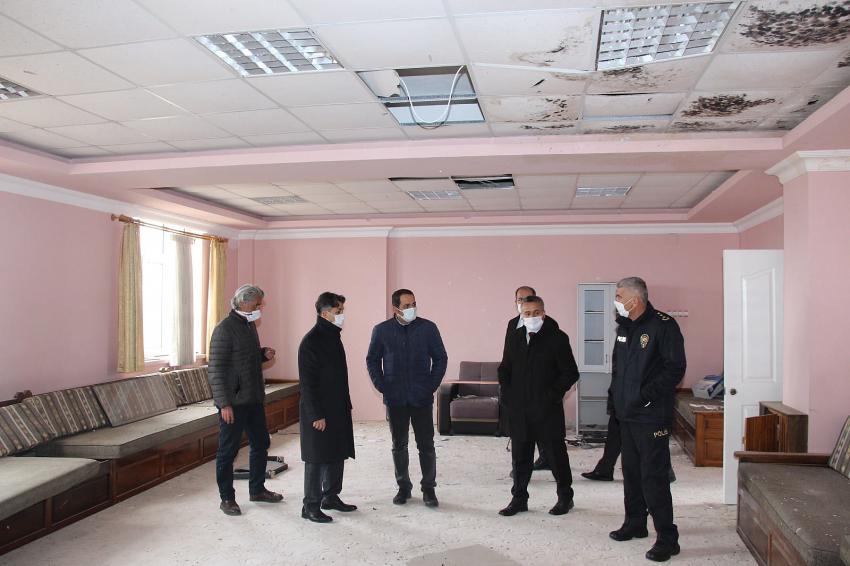 Kaymakam Erdoğan'dan Öğretmen Evi Binasında  inceleme 