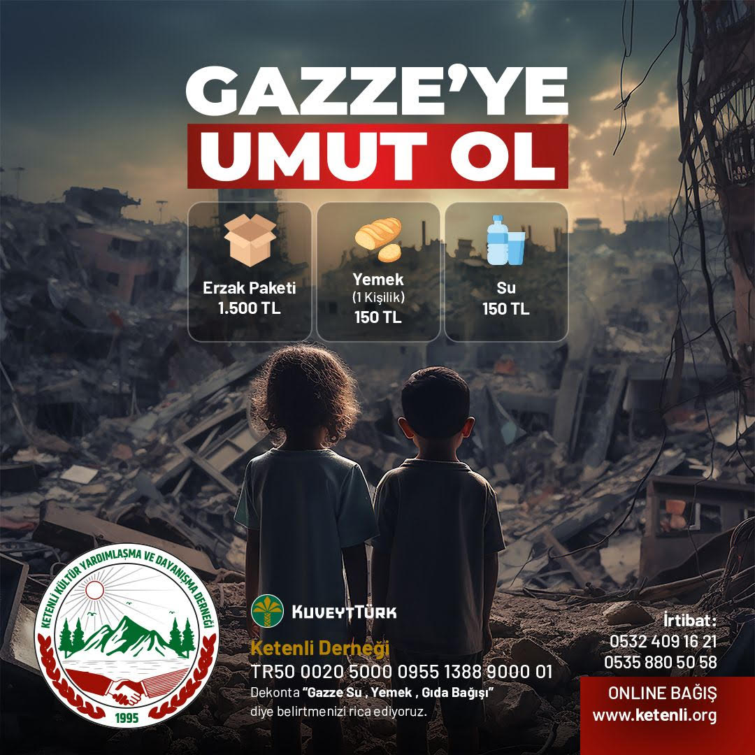 Ketenli Derneğinden Gazze’ye Yardım