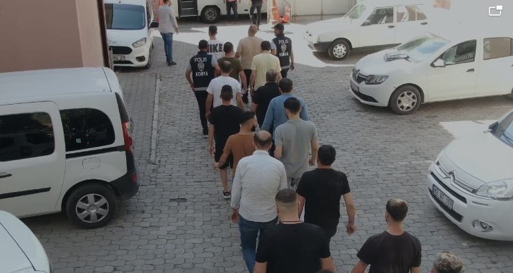 KONYA ASAYİŞ ŞUBEDEN BÜYÜK OPERASYON: 68 ŞAHIS TUTUKLANDI