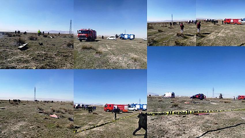 Konya'da askeri gösteri uçağı düştü