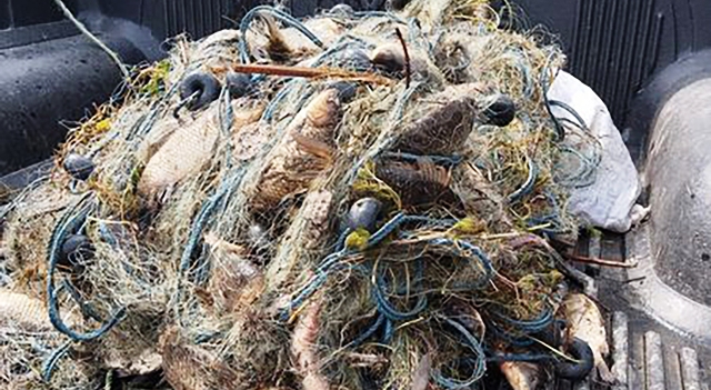 Konya'da avlanmanın yasak olduğu gölde ağlar toplanıyor