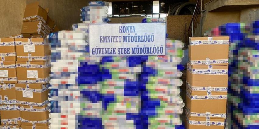 Konya’da Bilinen  Deterjan markaların ambalajıyla internetten satmışlar