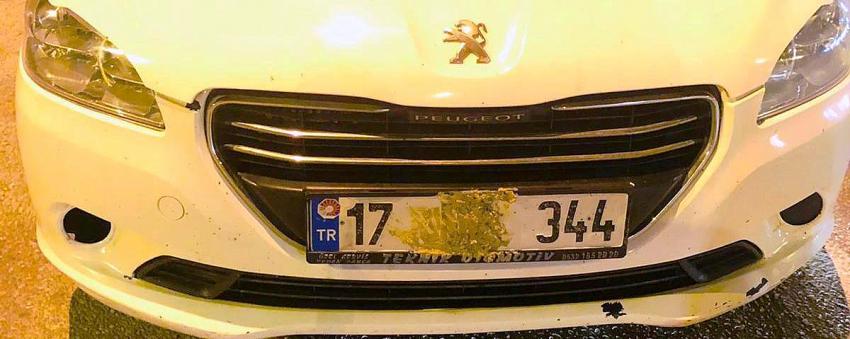 Konya'da çamurla aracın plakasını kapatan sürücüye 5450 TL ceza