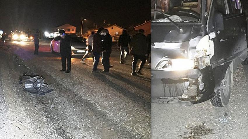 Konya'da  feci kaza ;Panelvanın çarptığı yaya öldü 