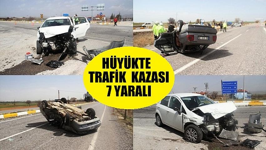  Konya'da iki otomobil çarpıştı: 7 yaralı