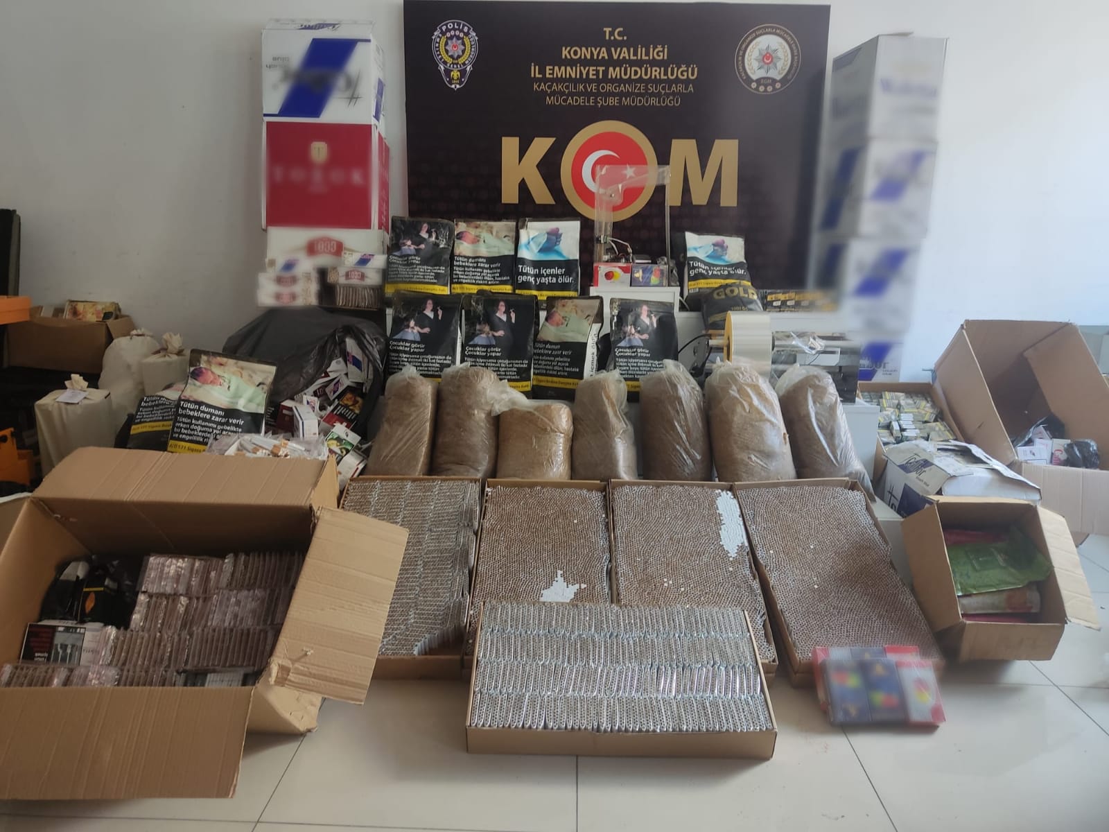 KONYA’DA KAÇAK SİGARA OPERASYONU