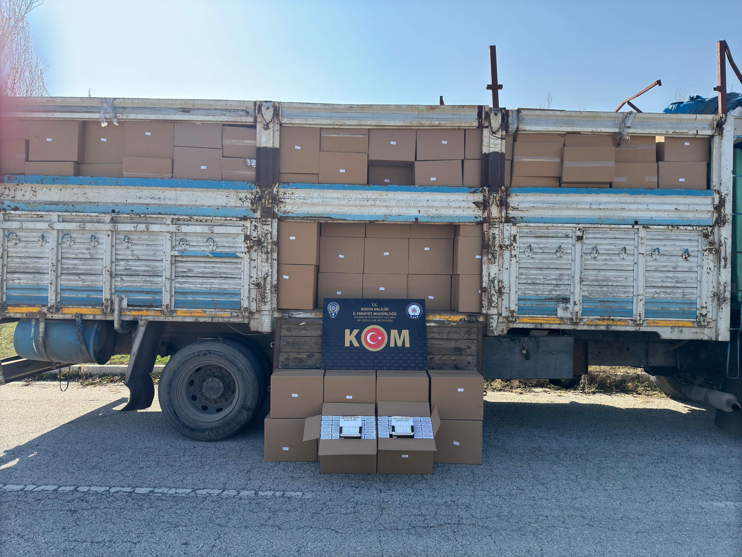 KONYA’DA KAÇAKÇILIK OPERASYONU: PİYASA DEĞERİ 7 MİLYON TL