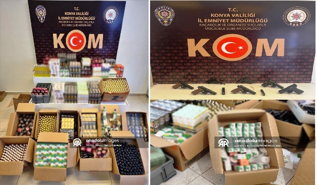 Konya'da kaçakçılık operasyonunda 18 şüpheli yakalandı