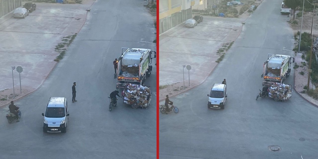 Konya'da Kağıt toplayıcıları belediye çalışanlarına saldırdı!