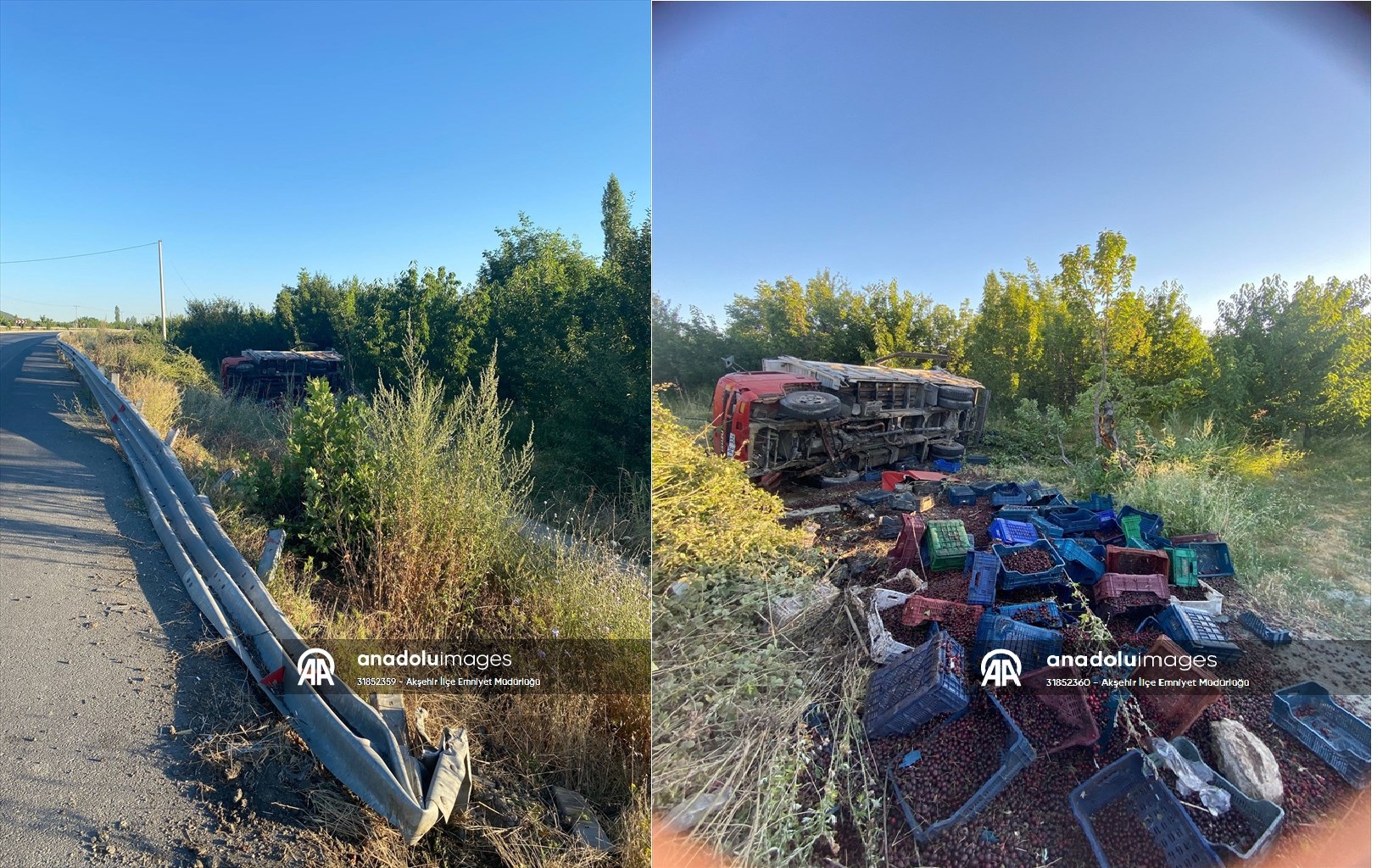 Konya'da kamyonetin devrildiği kazada sürücü yaralandı