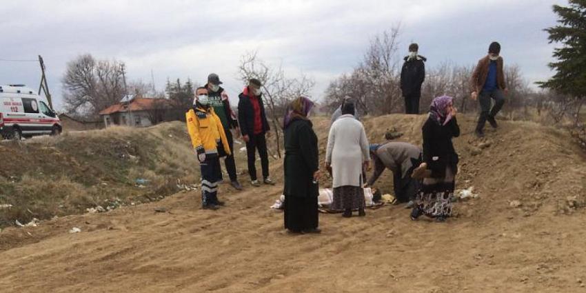 Konya’da kanala düşen bir kişinin ayağı kırıldı