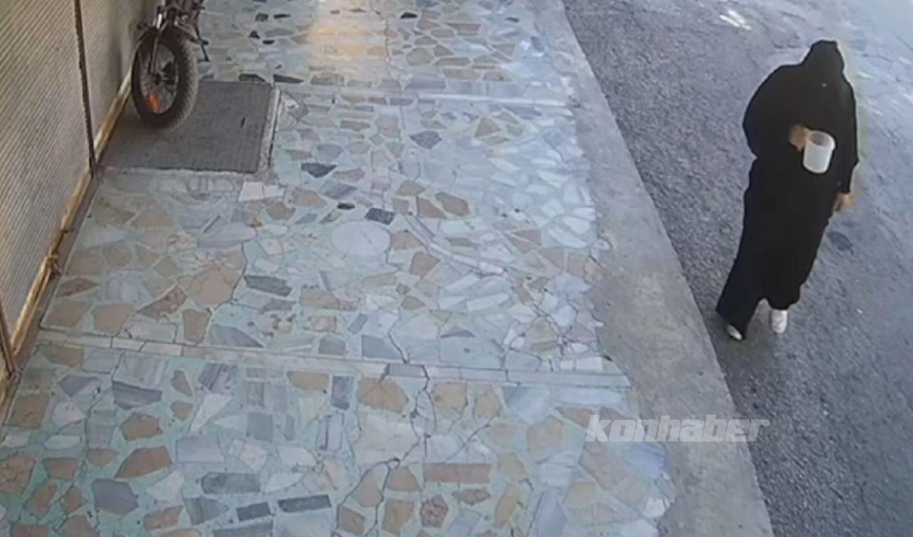 Konya'da kara çarşaf  giyen   kişinin  kezzaplı saldırı sonrası yaralanan kişi hastanelik oldu