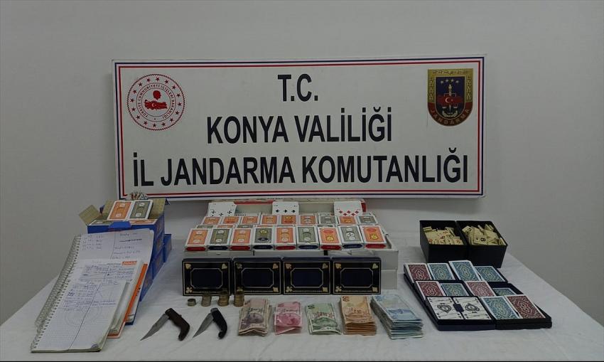 Konya'da kumar oynayan ve Kovid-19 tedbirlerini ihlal eden kişilere 49 bin 346 lira ceza