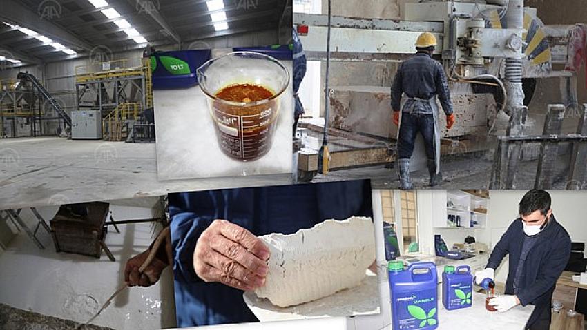 Konya'da mermer atığından gübre üretildi