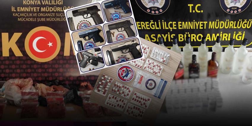 Konya'da narkotik ekipleri suçlulara göz açtırmıyor!