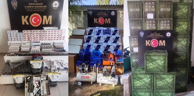 KONYA'DA NEFES - 2 OPERASYONU! MİLYONLARCA ADET BOŞ MAKARON VE YASA DIŞI TÜTÜN MAMÜLÜ ELE GEÇİRİLDİ