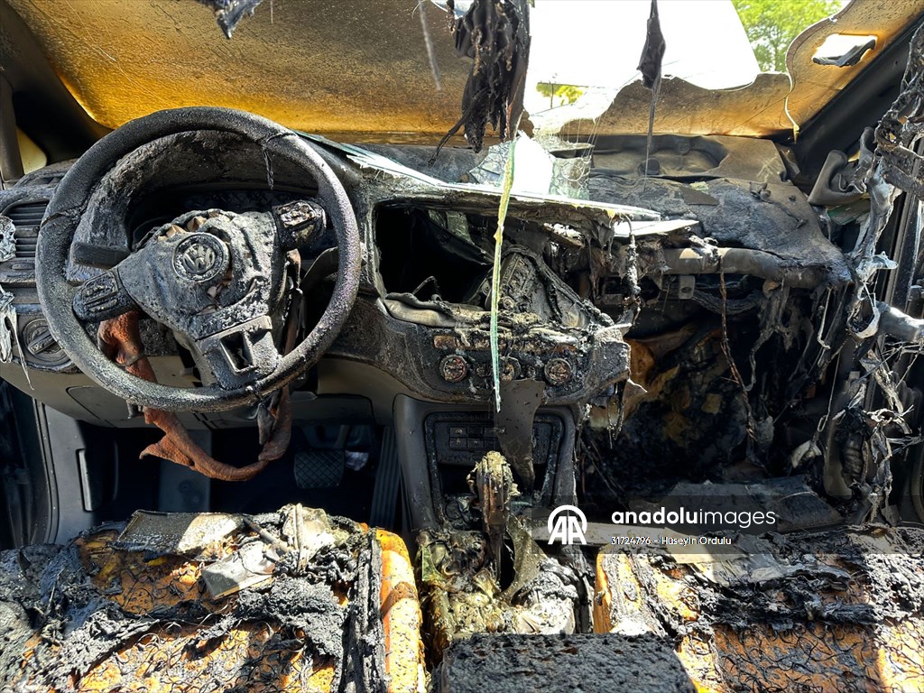 Konya'da otomobilde çıkan yangın söndürüldü
