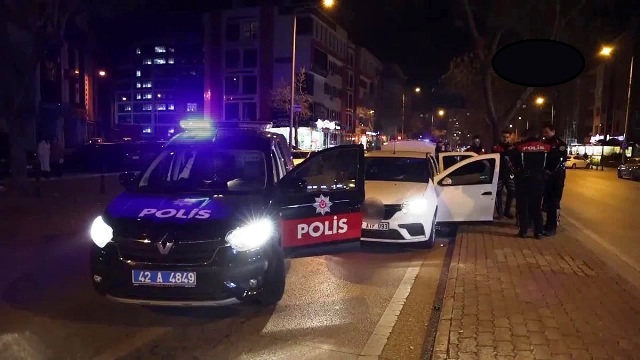 Konya'da Polis Kaçan Sürücüyü Yakaladı