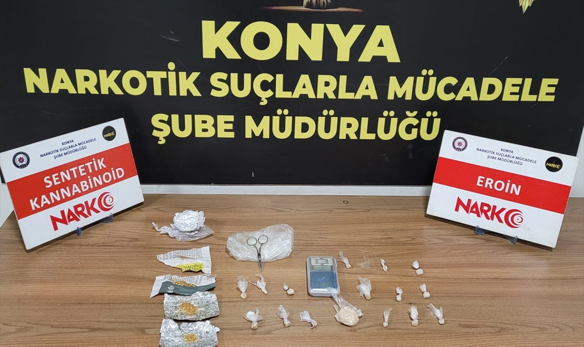 Konya'da polisin düzenlediği operasyonda uyuşturucu gider borusundan çıktı