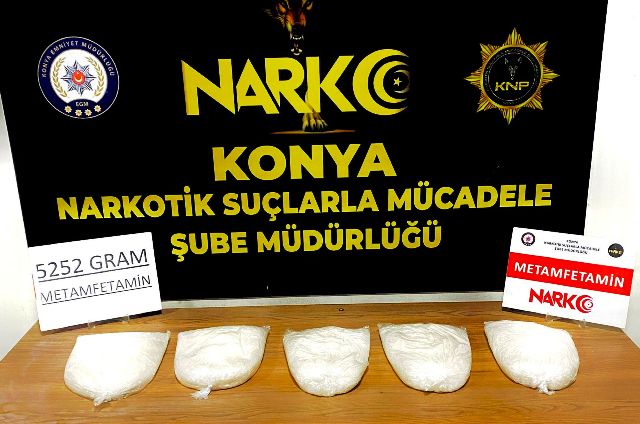 KONYA’DA REKOR MİKTARDA UYUŞTURUCU ELE GEÇİRİLDİ