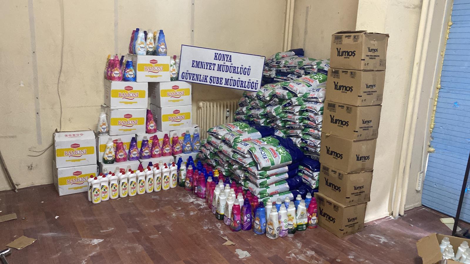 KONYA'DA 'SAHTE DETERJAN' OPERASYONU