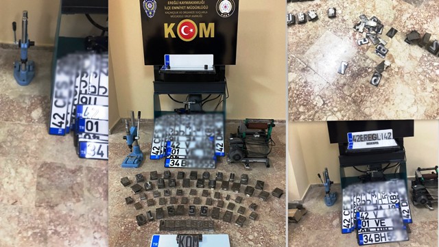 KONYA’DA SAHTE PLAKA OPERASYONU