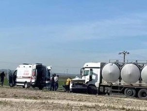 Konya’da süt tankeri otomobille çarpıştı, bir kişi öldü!