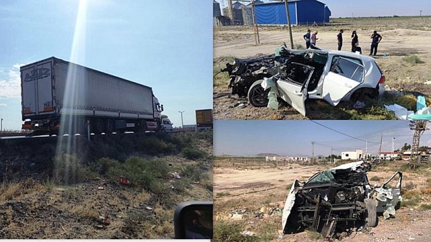 Konya'da Trafik kazası 2 yaralı