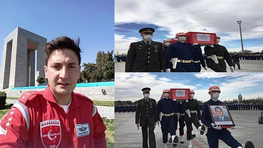Konya'da Türk Yıldızları uçağının düşmesi sonucu şehit olan pilotun naaşı Trabzon'a uğurlandı